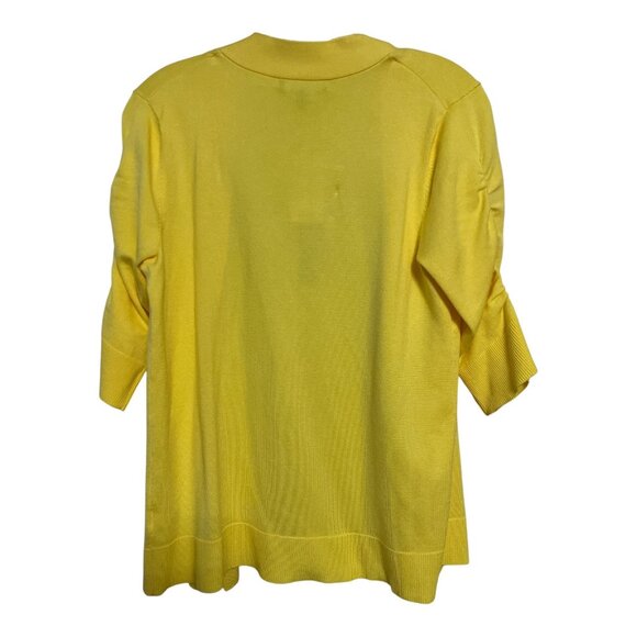 Cable & Gauge Yellow Open Front Cardigan – Women’s XL – NWT – Stein Mart Exclusi - Picture 5 of 6